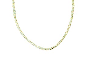Collana argento dorato con tondi in ceramica verde acqua