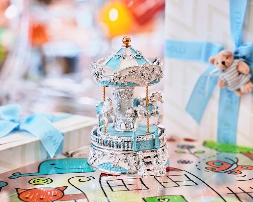 Carillon Giostra dei cavalli celeste Selezione Zanolli