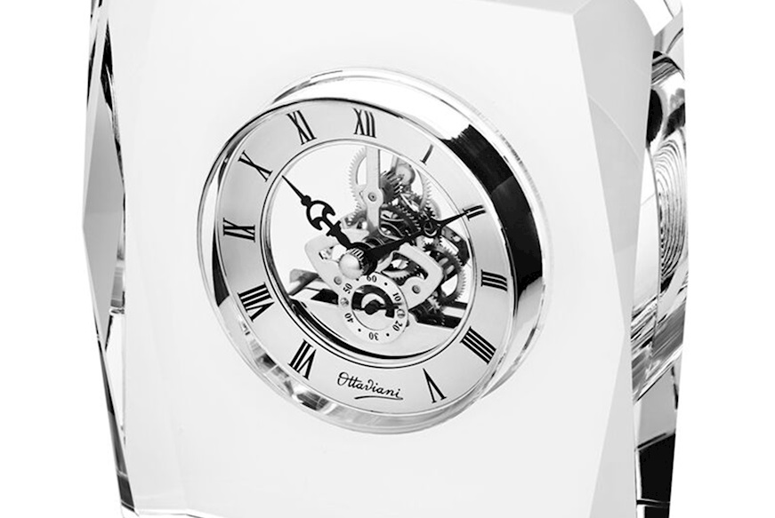Orologio da tavolo cristallo con movimento a vista Ottaviani