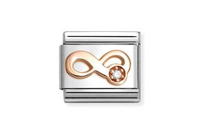 Infinity Composable steel rosè gold and zircons Nomination