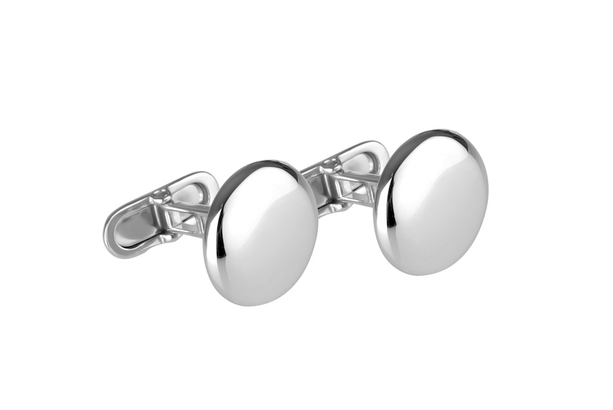 Cufflinks silver smooth round Selezione Zanolli