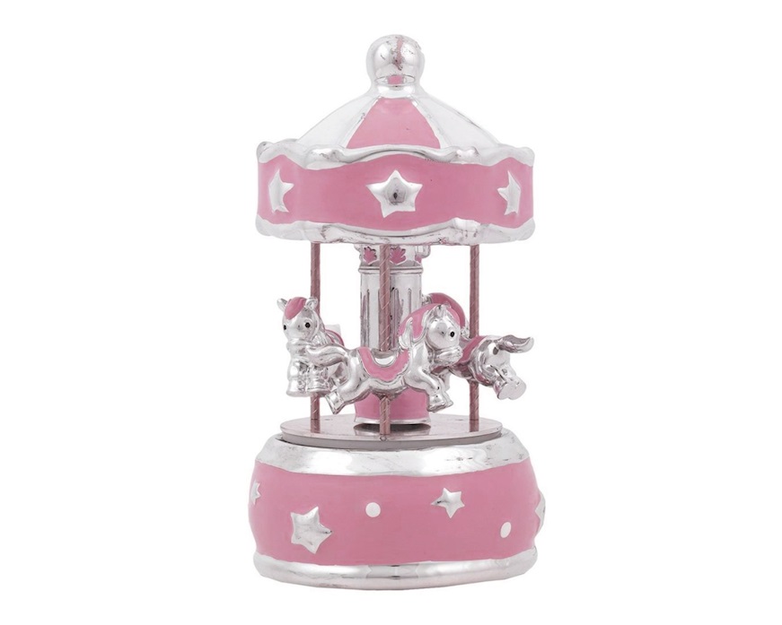 Carillon Giostra dei cavalli rosa Selezione Zanolli