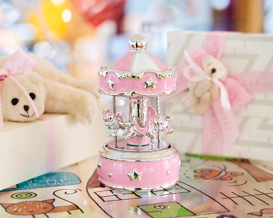 Carillon Giostra dei cavalli rosa Selezione Zanolli