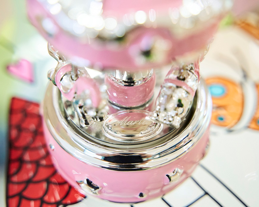 Carillon Giostra dei cavalli rosa Selezione Zanolli