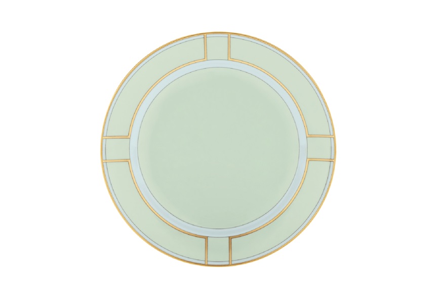 Piatto dessert Diva porcellana verde Richard Ginori