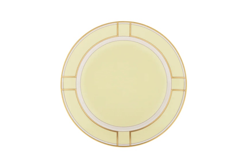 Dessert plate Diva porcelain yellow Richard Ginori