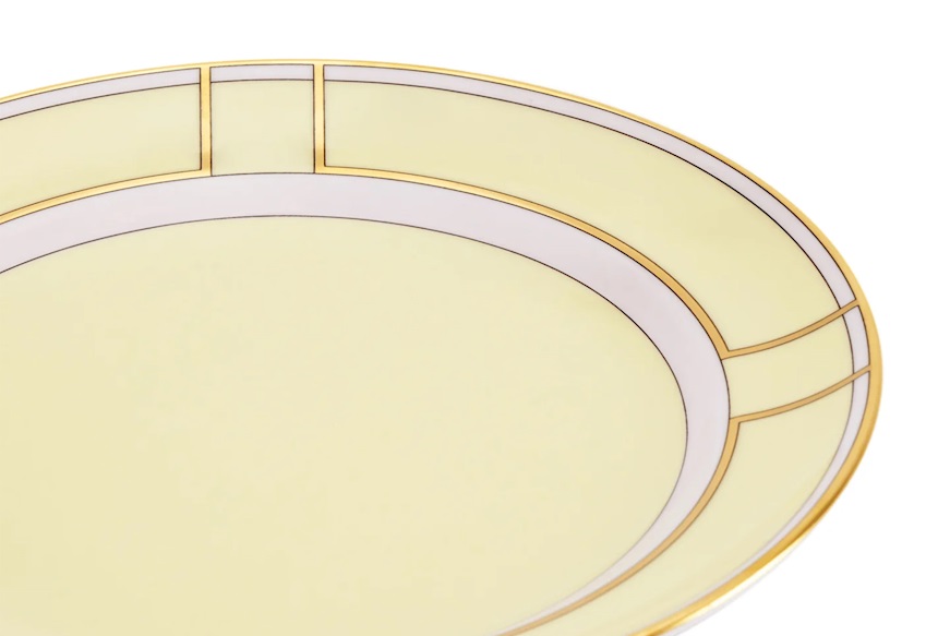 Dessert plate Diva porcelain yellow Richard Ginori