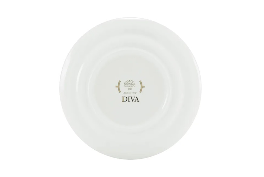 Dessert plate Diva porcelain yellow Richard Ginori