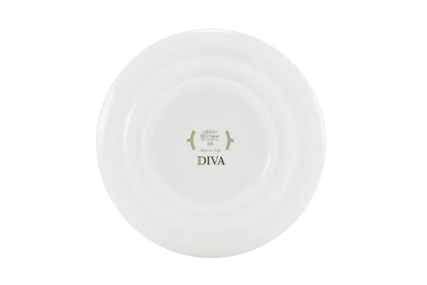 Piatto dessert Diva porcellana celeste Richard Ginori