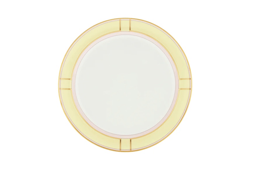 Dinner plate Diva porcelain yellow Richard Ginori