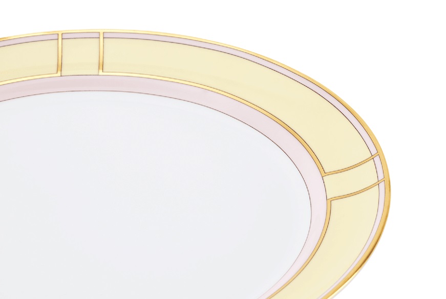 Dinner plate Diva porcelain yellow Richard Ginori
