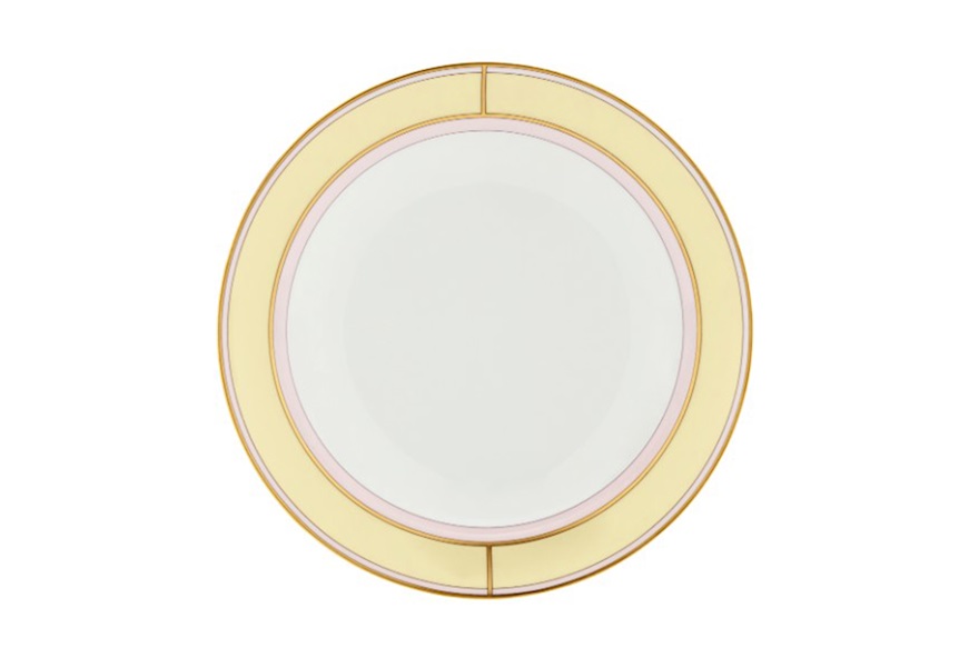 Deep plate Diva porcelain yellow Richard Ginori