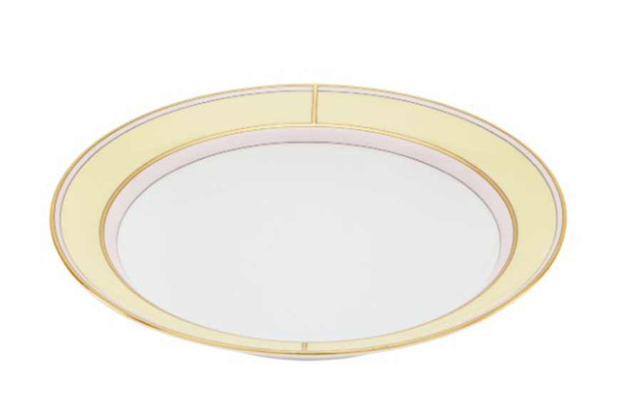 Deep plate Diva porcelain yellow Richard Ginori