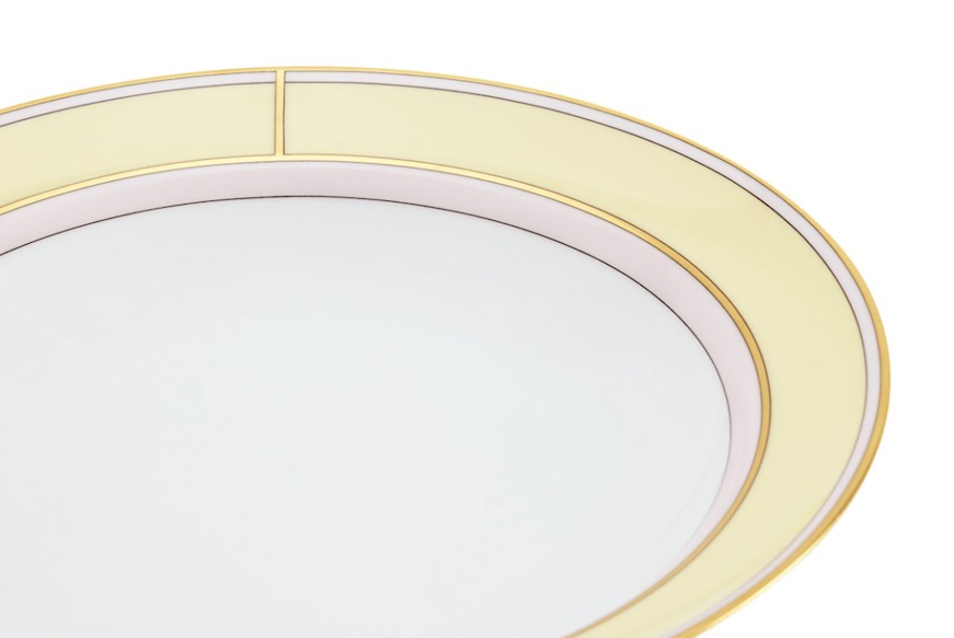 Deep plate Diva porcelain yellow Richard Ginori