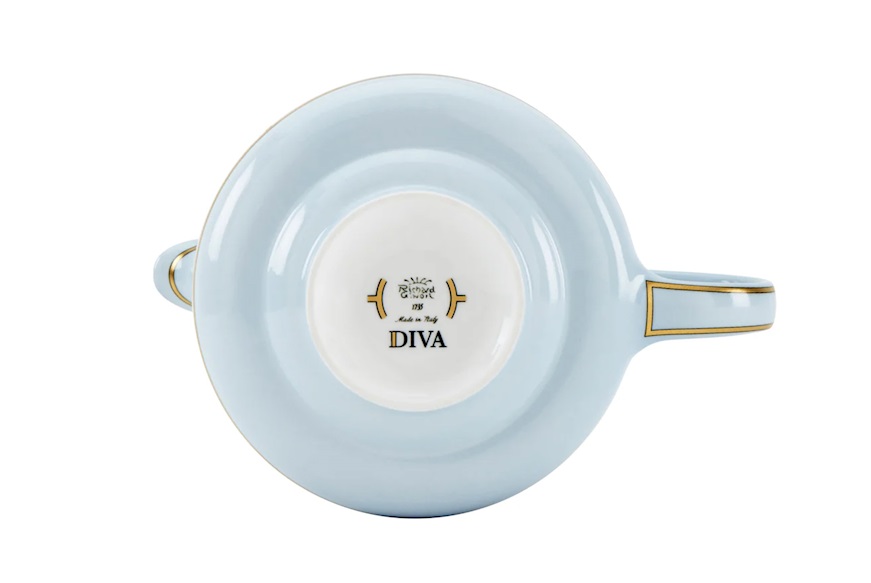Teiera Diva porcellana celeste Richard Ginori