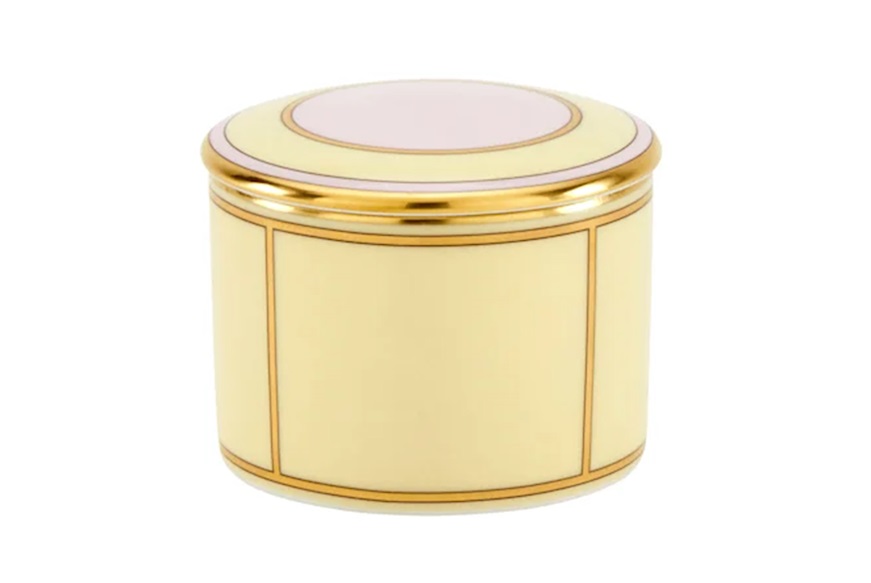 Scatola con coperchio Diva porcellana giallo Richard Ginori