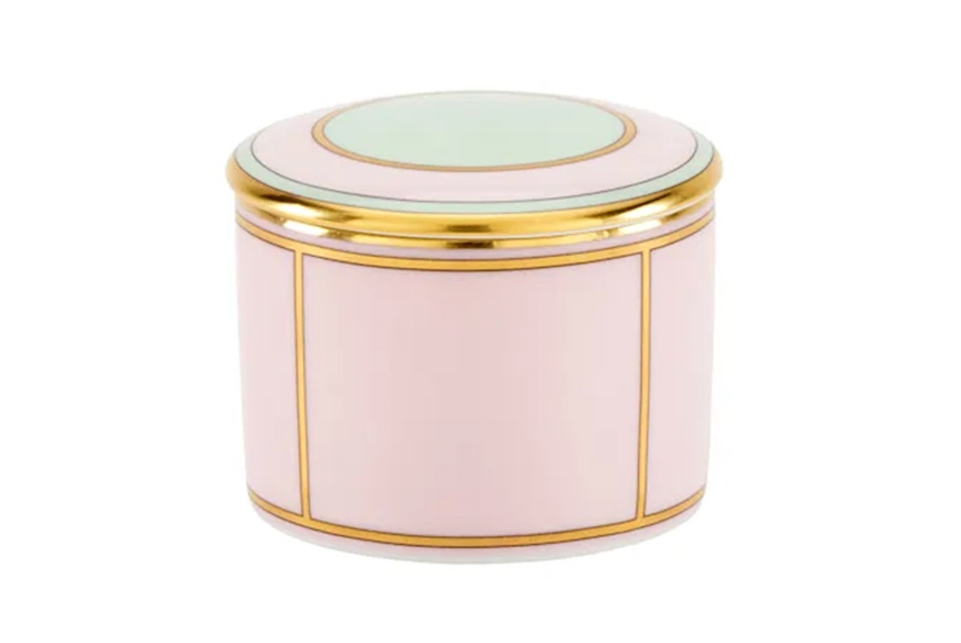 Scatola con coperchio Diva porcellana rosa Richard Ginori