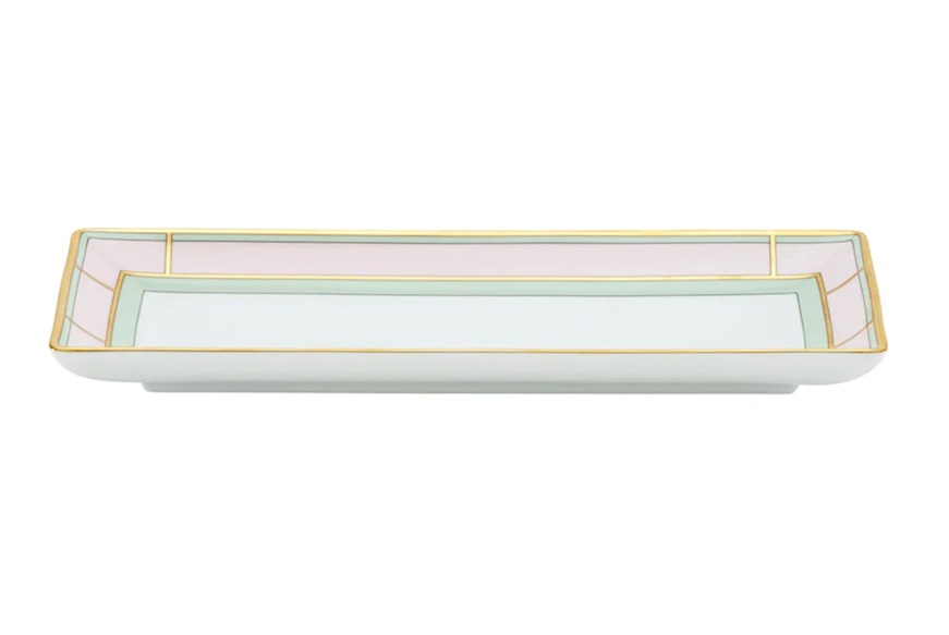 Rectangular valet tray Diva porcelain pink Richard Ginori