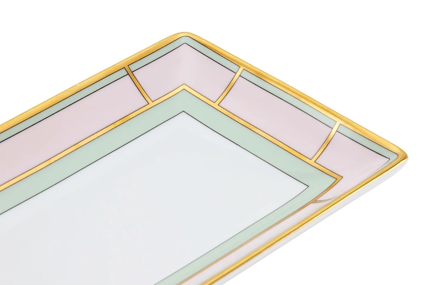 Rectangular valet tray Diva porcelain pink Richard Ginori