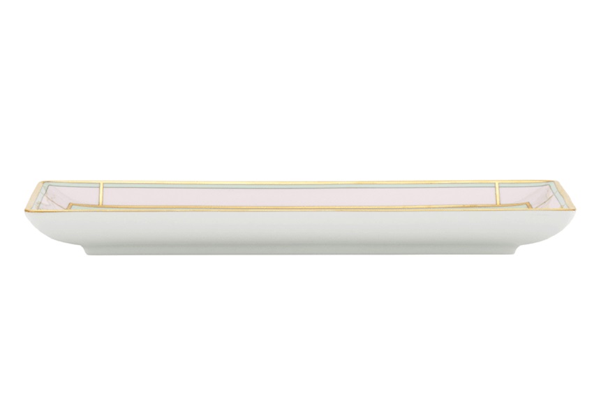 Rectangular valet tray Diva porcelain pink Richard Ginori