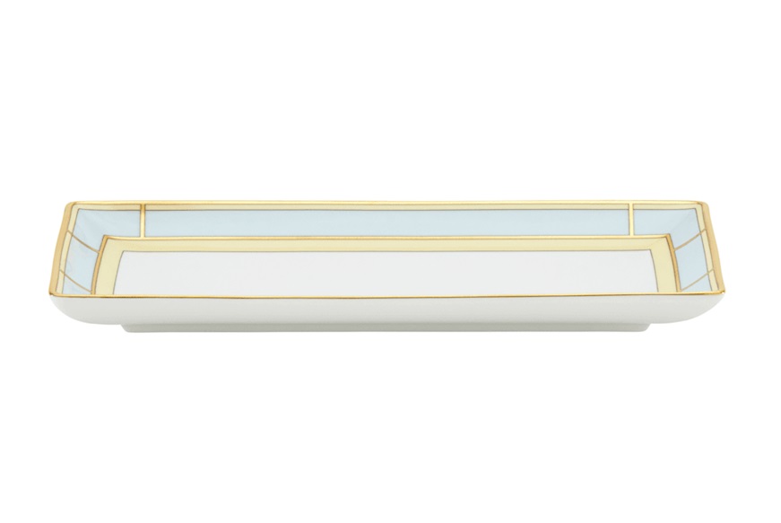 Rectangular valet tray Diva porcelain blue Richard Ginori