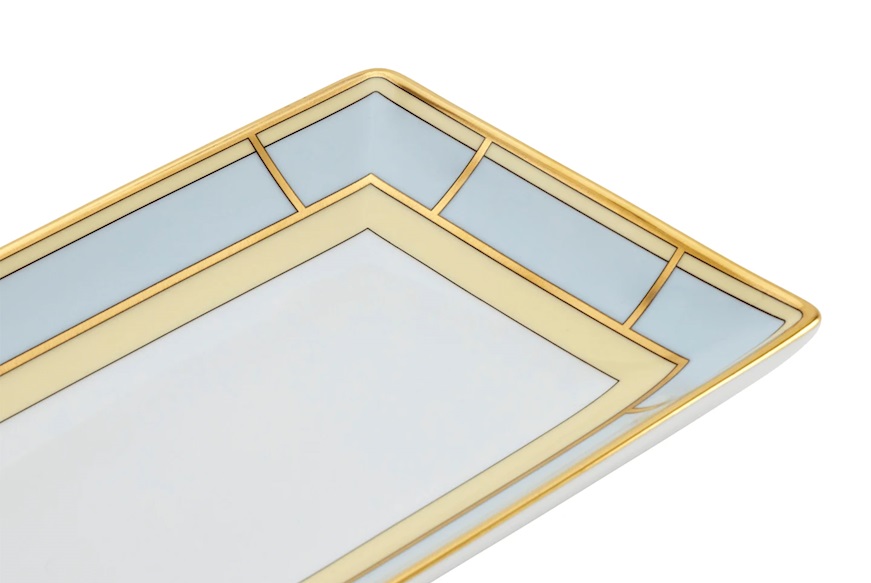 Rectangular valet tray Diva porcelain blue Richard Ginori