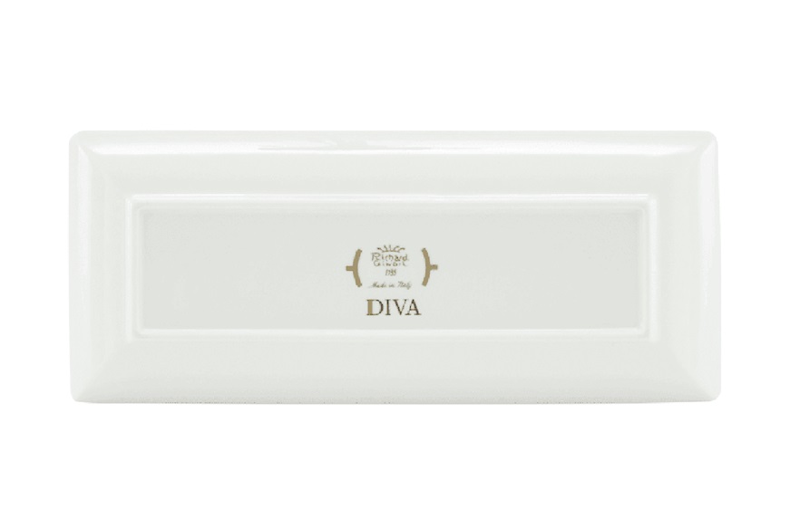 Rectangular valet tray Diva porcelain blue Richard Ginori