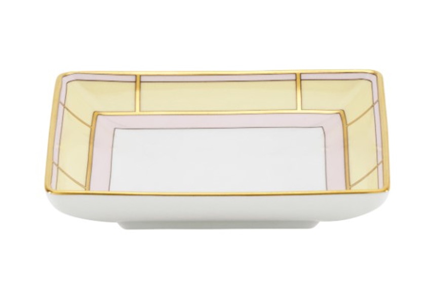 Square valet tray Diva porcelain yellow Richard Ginori