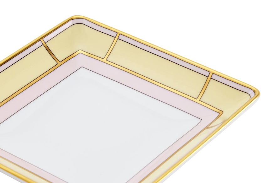 Square valet tray Diva porcelain yellow Richard Ginori