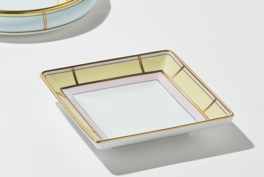 Square valet tray Diva porcelain yellow Richard Ginori