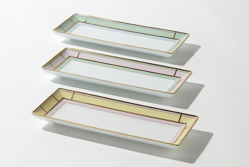 Square valet tray Diva porcelain yellow Richard Ginori
