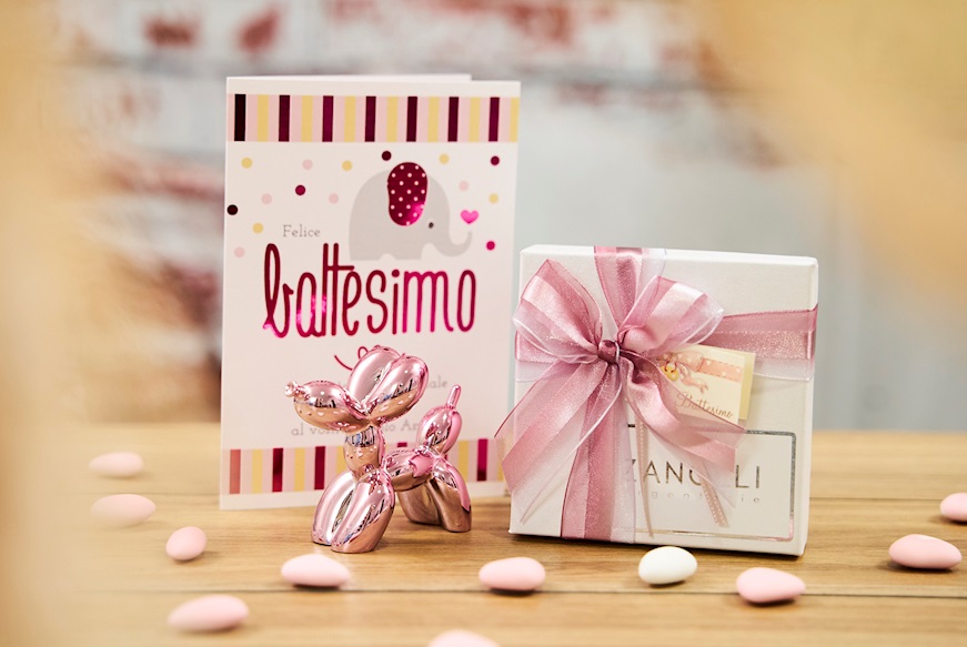 Balloon dog fuchsia with ribbon Selezione Zanolli