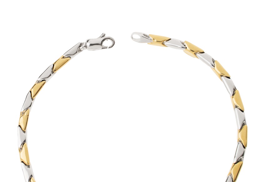 Bracciale oro 750‰ a maglia a trapezi Selezione Zanolli