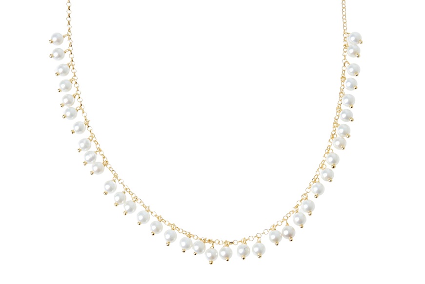 Collana argento dorato con shell Selezione Zanolli
