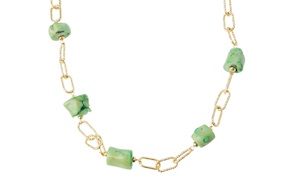 Necklace silver with green bamboo Selezione Zanolli