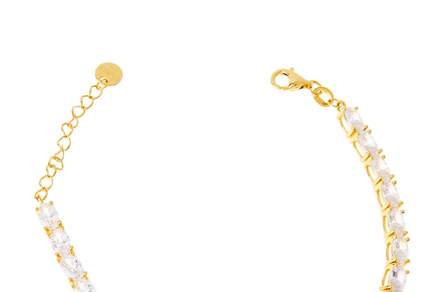 Bracciale argento con finitura oro e cubic zirconia Sovrani