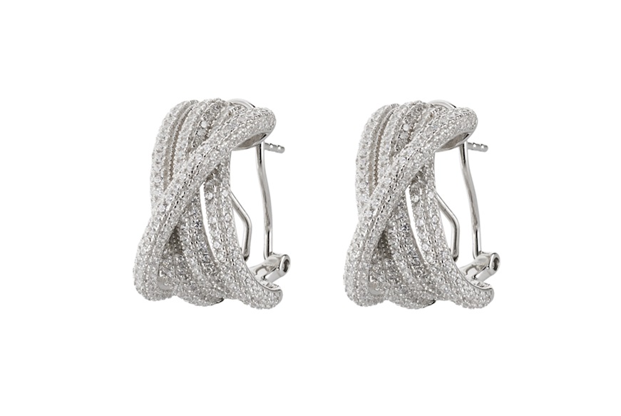 Earrings silver with zircons Sovrani