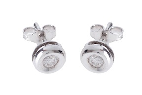 Orecchini oro 750‰ con diamante cipollina Selezione Zanolli
