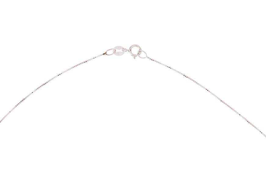 Collana oro 750‰ con acquamarina goccia e diamanti Selezione Zanolli