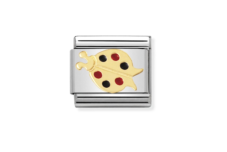 Ladybug Composable steel gold and enamel Nomination
