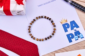 Bracciale uomo in occhio di tigre marrone Selezione Zanolli