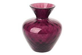 Vaso Gemme Balloton vetro di Murano viola