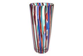 Vaso a canne vetro di Murano Venini