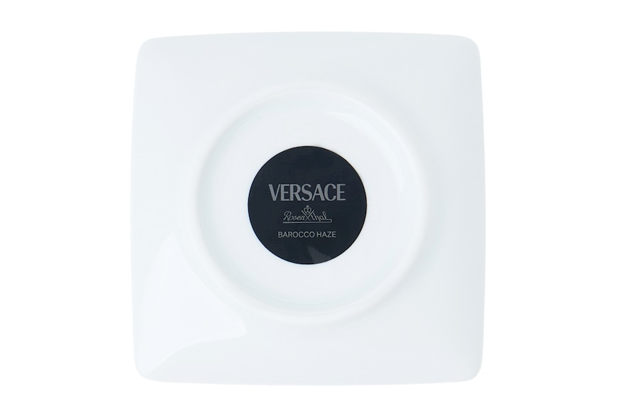Square bowl Barocco Teal porcelain Versace