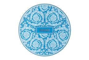 Serving plate Barocco Teal porcelain Versace