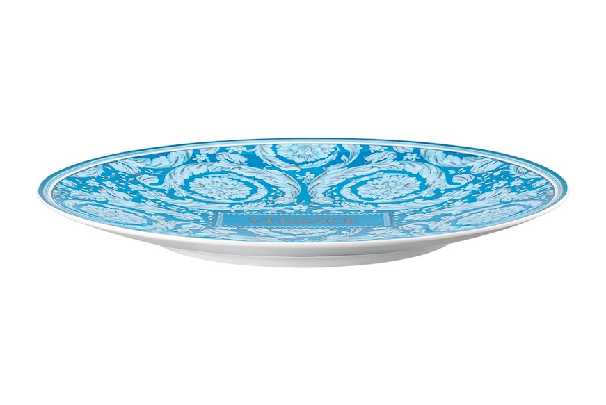 Serving plate Barocco Teal porcelain Versace
