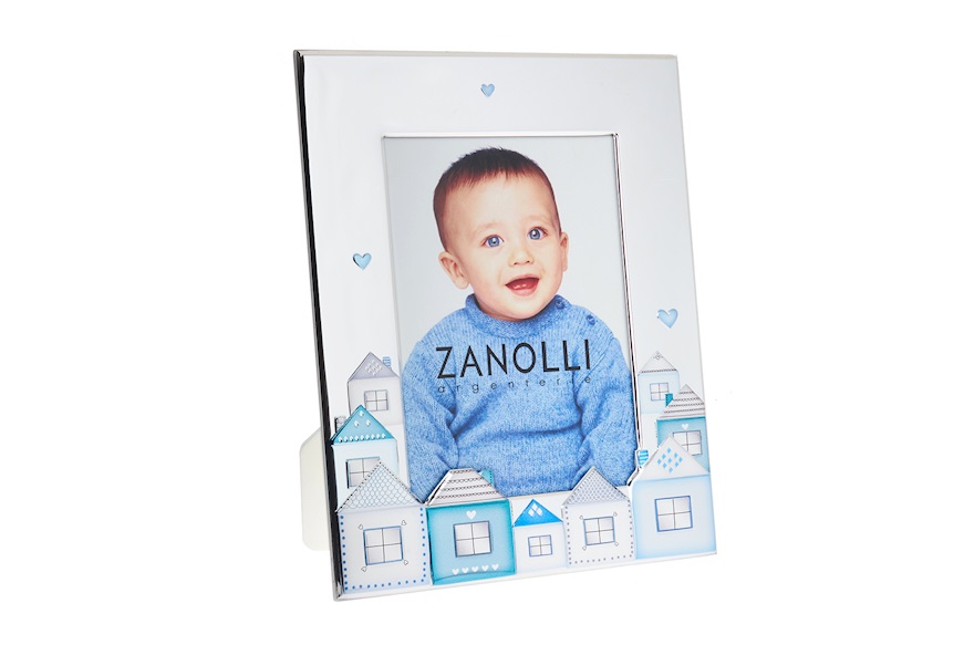 Cornice argento pvd celeste casette Selezione Zanolli
