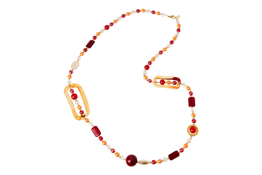 Necklace Lido orange red Antica Murrina
