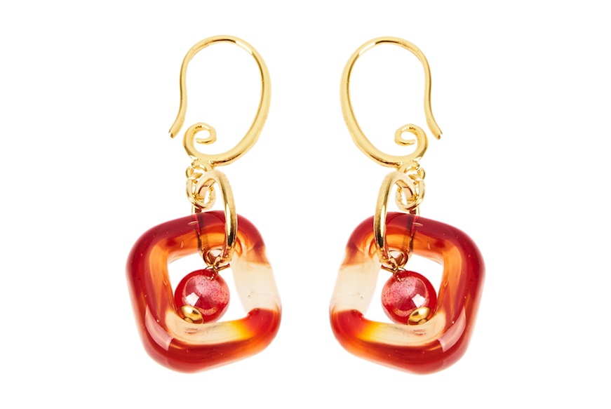 Earrings Lido orange red Antica Murrina