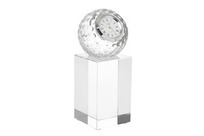Trofeo cristallo con palla da golf orologio Selezione Zanolli